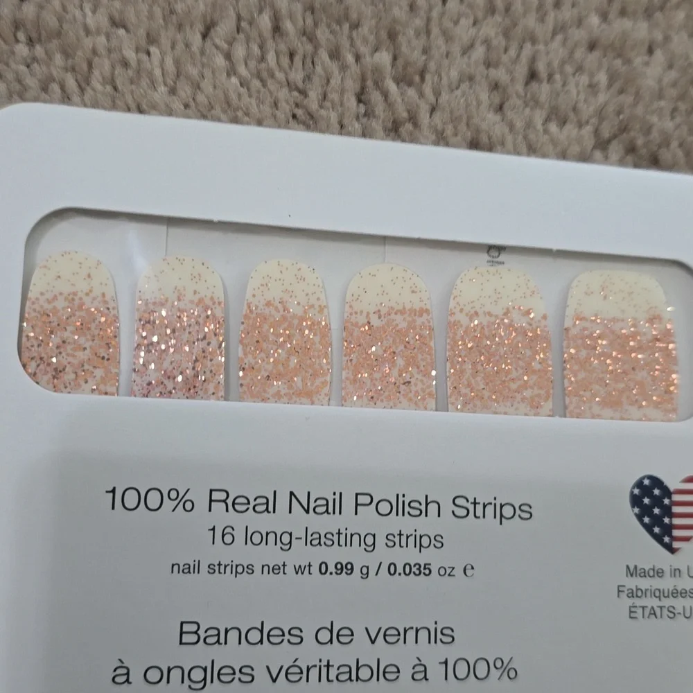 Color Street COMING UP ROSE GOLD Press On Nails 100% Real Polish